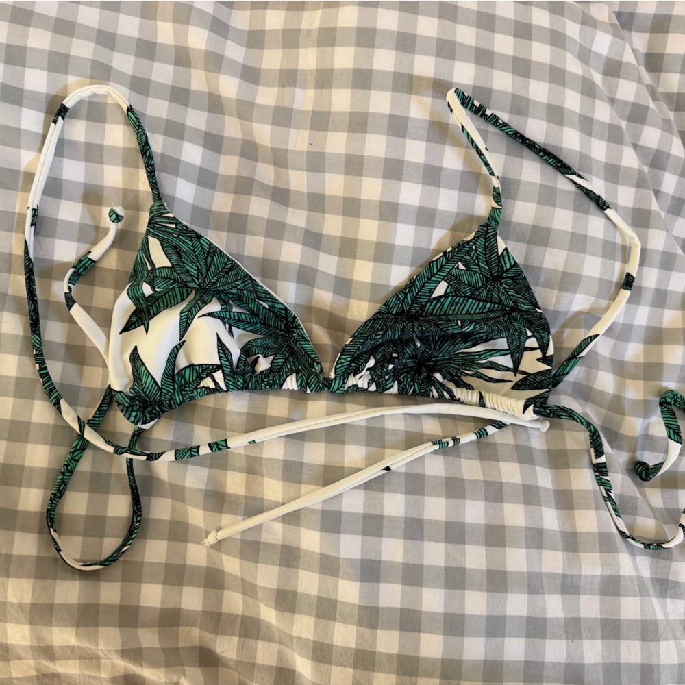 Mara Hoffman Green and White Bikini